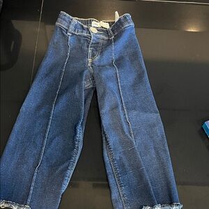 Toddler Blue Denim Wide-Leg Jeans